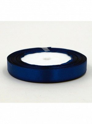 Лента атлас 1,2 см х25 ярд цвет темно-синий № 038 HS-50-1