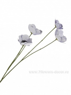 Анемон 66 см цветок искусственный цвет сиреневый металл KBQYAN4187-A4B