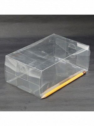 Коробка складная 18,5 х12 х7 см прозрачный пластик HS-5-11