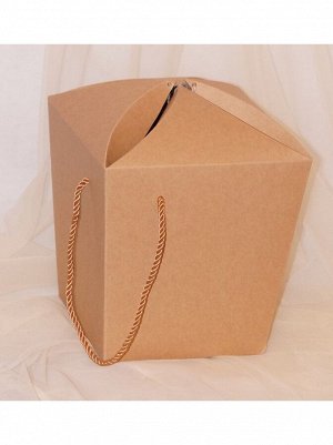 Коробка - сумка сборная 20 х 20 х 20 см крафт
