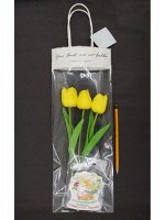 Пакет прозрачный 55 х15 см с ручками I love you HS-10-5