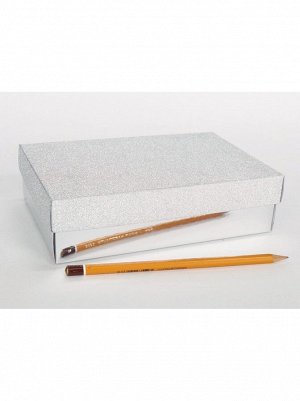 Коробка складная 20 х 13 х 5,5 см цвет серебро 2 части HS-19-18