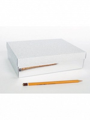 Коробка складная 23,5 х 17,5 х 6 см цвет серебро 2 части HS-19-15