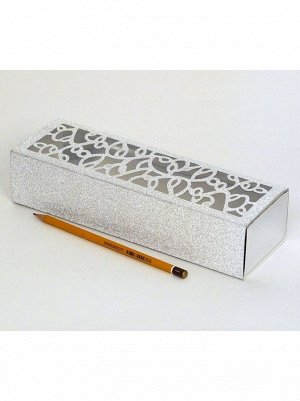 Коробка складная 25 х8 х6 см ажур цвет серебро 2 части HS-11-3