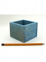 Ящик дерево 9,5 х 9,5 х 7,5 см цвет голубой