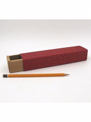 Коробка складная 21 х5 х3,5 см микрогофра 2 части цвет красный HS-52-13