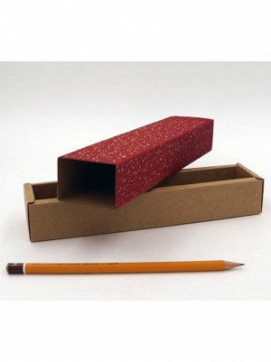 Коробка складная 21 х5 х3,5 см микрогофра 2 части цвет красный HS-52-13