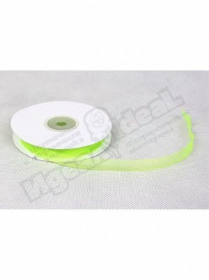 Лента органза 1,5 см х30 м цвет салатовый