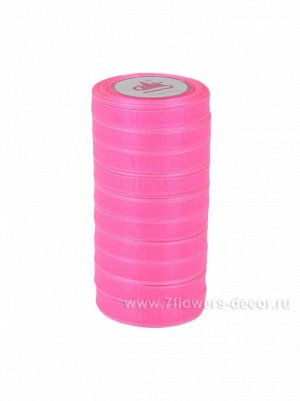 Лента органза 1,6 см х22 м цвет ярко-розовый D-E-16- 5