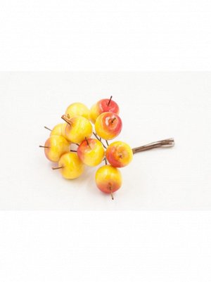 Яблоки на вставках набор 12 шт D2;2 х 2;5 х L11 см цвет красный- желтый KFQ4646A