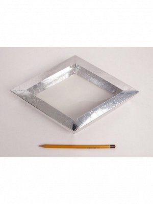 Коробка складная с окном 28,5 х 18 х 5,5 см цвет серебро 2 части