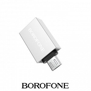 Адаптер-переходник Borofone BV2 USB-A 3.0 / MicroUSB