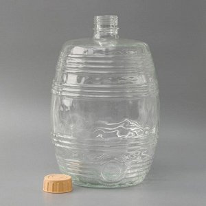 Бутыль стеклянная «Бариле», 10 л, с крышкой