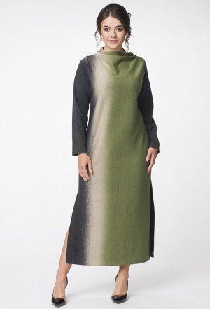 Платье Melissena 923 серо-зеленый