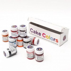 Набор водорастворимых красителей Cake colors, 10 цветов
