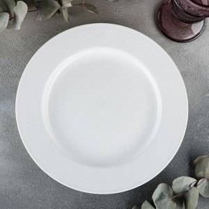 Тарелка обеденная Stella Pro, d=25,5 см, цвет белый