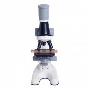 Микроскоп детский "Юный ботаник" кратность х100, х400,  х1200, белый, подсветка