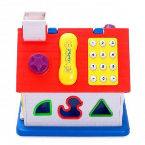 Развивающая игрушка "Бизиборд домик", с сортером, световые и звуковые эффекты