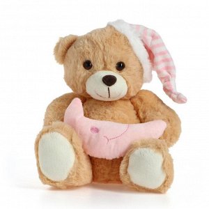 Мягкая игрушка «Мишутка с полумесяцем», 24 см, цвет розовый