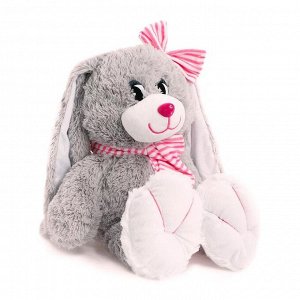 Мягкая игрушка «Зайка с полосатым шарфиком и бантом», 50 см, цвета МИКС