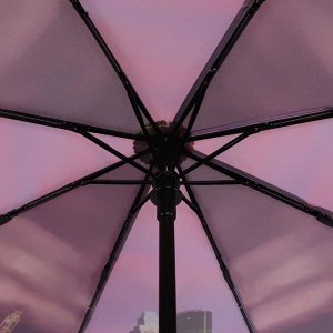 Зонт автоматический «Ночной город», 3 сложения, 8 спиц, R = 47 см, цвет МИКС