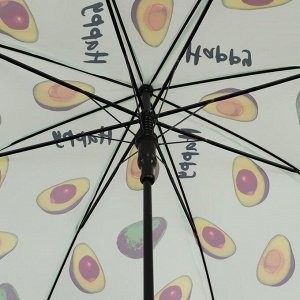 Зонт - трость полуавтоматический «Benefit», 8 спиц, R = 46 см, цвет МИКС