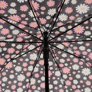 Зонт - трость полуавтоматический «Ромашковое поле», 10 спиц, R = 51 см, цвет МИКС