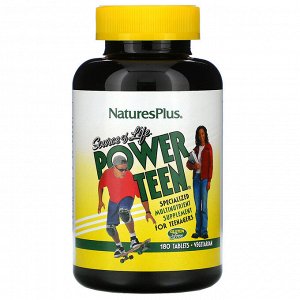 Nature's Plus, Source of Life, Power Teen, питательная добавка для подростков, 180 таблеток