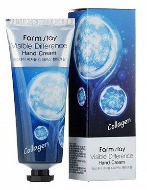 Крем для рук с коллагеном Visible difference collagen hand cream Collagen FarmStay 100 гр.