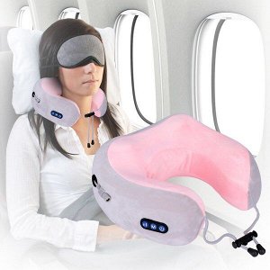 Дорожная массажная подушка для шеи U-shaped massage pillow (КН-3462)