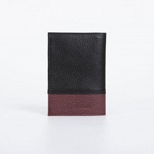 Обложка для паспорта, цвет бордовый/чёрный