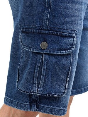 Мужские джинсовые шорты-карго