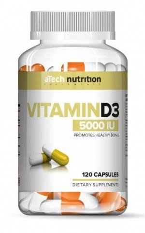Витамин Д3 Vitamin D3 5 000 iu aTech Nutrition 120 капс.