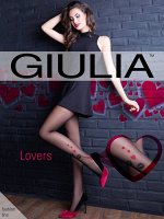 Lovers 11 колготки женс. (Gulia) 20 ден цветной принт в виде сердец и губ