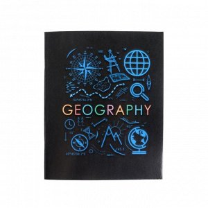 Тетрадь предметная "СуперНеон", 48 листов в клетку "География", обложка мелованный картон, блок офсет