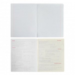 Тетрадь предметная "Весёлые гении", 48 листов в клетку "Алгебра", обложка мелованный картон, гибридный УФ-лак, блок офсет