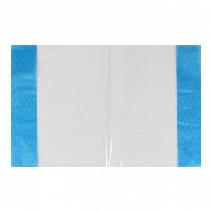 Обложка для тетрадей и дневников, 355 х 213 мм, плотность 110 мкр, прозрачная, клапан синий