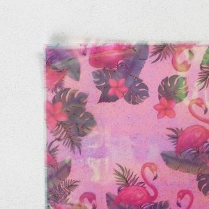 Голографическая обложка для тетради «Фламинго», 34,7 х 21,1 см