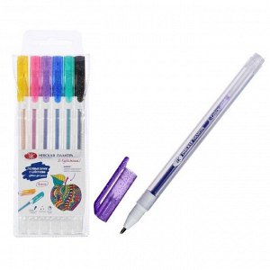 Набор гелевых ручек, с блёстками, «Я - Художник!», 6 цветов, 0.8 мм