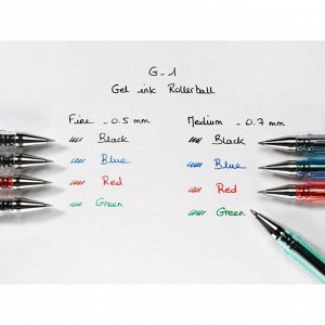 Ручка гелевая PILOT, extra fine, синяя, корпус прозрачный, узел 0,5 мм, линия письма 0,3 мм, BL-G1-5Т