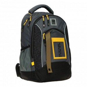 Рюкзак школьный, Kite 813, 40 х 28 х 16 см, эргономичная спинка, тёмно-серый