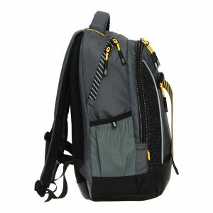 Рюкзак школьный, Kite 813, 40 х 28 х 16 см, эргономичная спинка, тёмно-серый