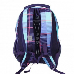 Рюкзак школьный, Kite 814, 40 х 30 х 15 см, эргономичная спинка, фиолетовый/голубой