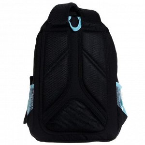 Рюкзак школьный, Grizzly RG-160, 40x27x20 см, эргономичная спинка, отделение для ноутбука, чёрный
