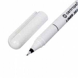 Ручка капиллярная Centropen 2811 0.8 мм, цвет чёрный, длина письма 1500 м, картонная упаковка