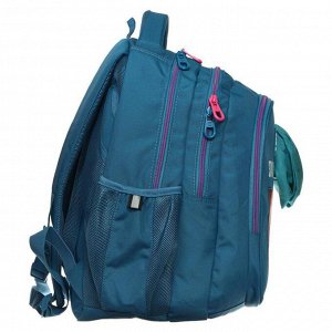 Рюкзак школьный, Kite 8001, 40 х 29 х 17 см, эргономичная спинка, серо-голубой