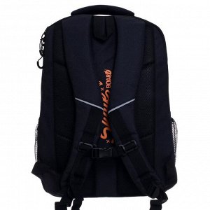 Рюкзак молодежный, Grizzly RU-132, 42x31x22 см, эргономичная спинка, чёрный