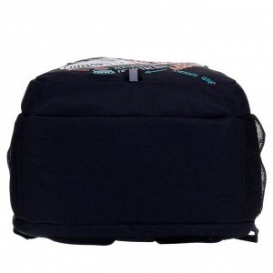 Рюкзак молодежный, Grizzly RU-132, 42x31x22 см, эргономичная спинка, чёрный