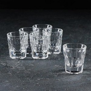 Набор стопок, 6 шт, 37 мл, стекло, КАСАБЛАНКА