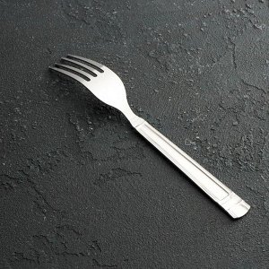 FoodVibes Вилка столовая Доляна «Варт», длина 18,4 см, толщина 1,2 мм, цвет серебряный